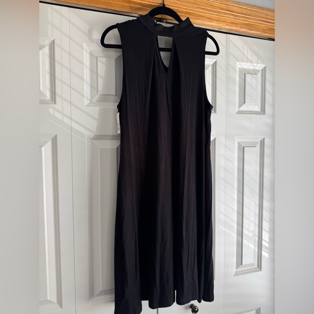 Como Vintage Black Sheath Midi Dress Sleeveless